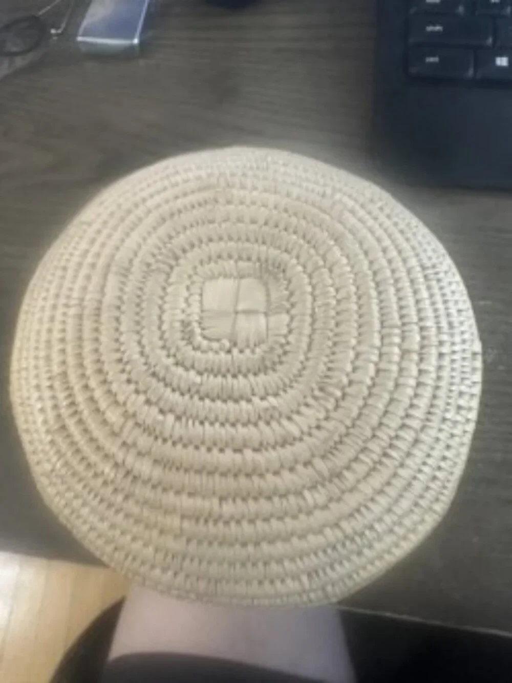 Vintage Southwestern Handwoven Coiled Olla Basket 6.5